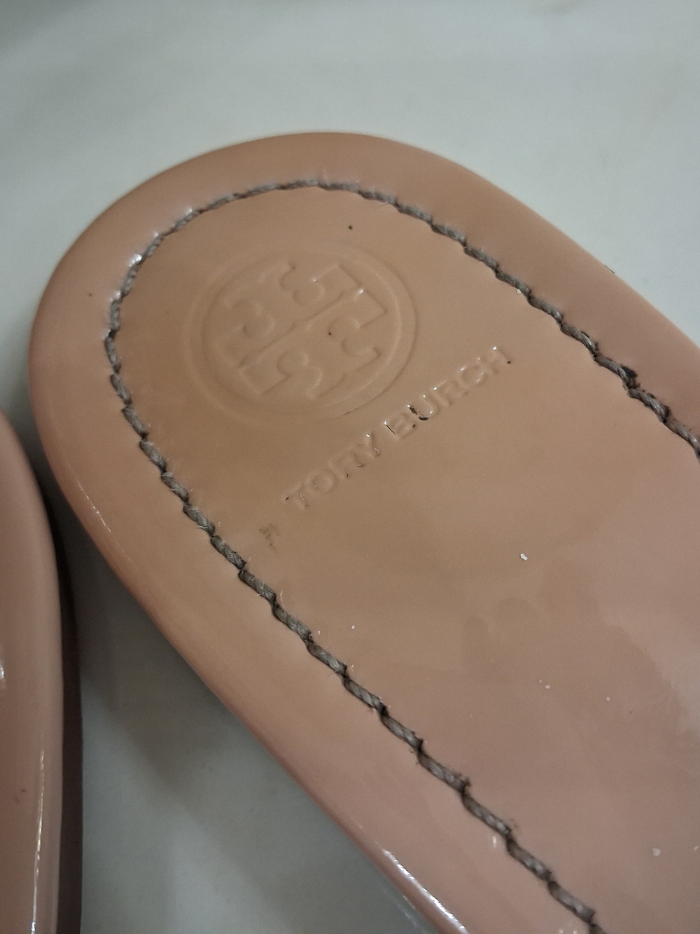 Tory Burch Nude Patent Miller Sandals - Picture 4 of 5